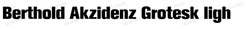 Berthold Akzidenz Grotesk light字体转换